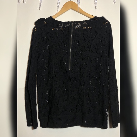 🌟BATIK LACE BLACK LONG SLEEVES BLOUSE - Picture 4 of 4